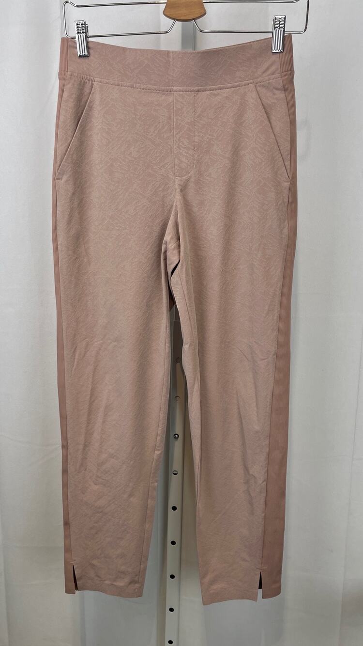 ATHLETA Brooklyn Textured Ankle Pants Latte Grain Camo Dusty Pink 982287 Size 2